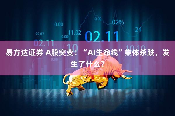 易方达证券 A股突变！“AI生命线”集体杀跌，发生了什么？